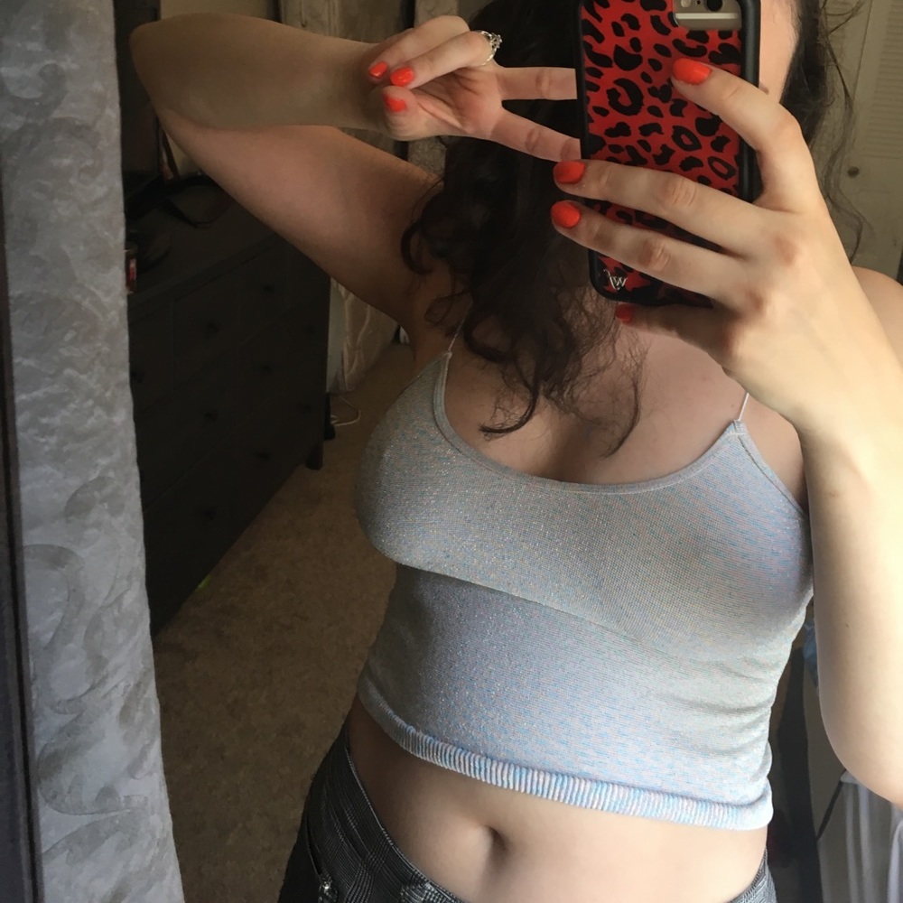 Free People Rainbow Sparkle Brami Size M/L NWT